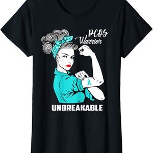 Amazon Black PCOS Warrior Tee